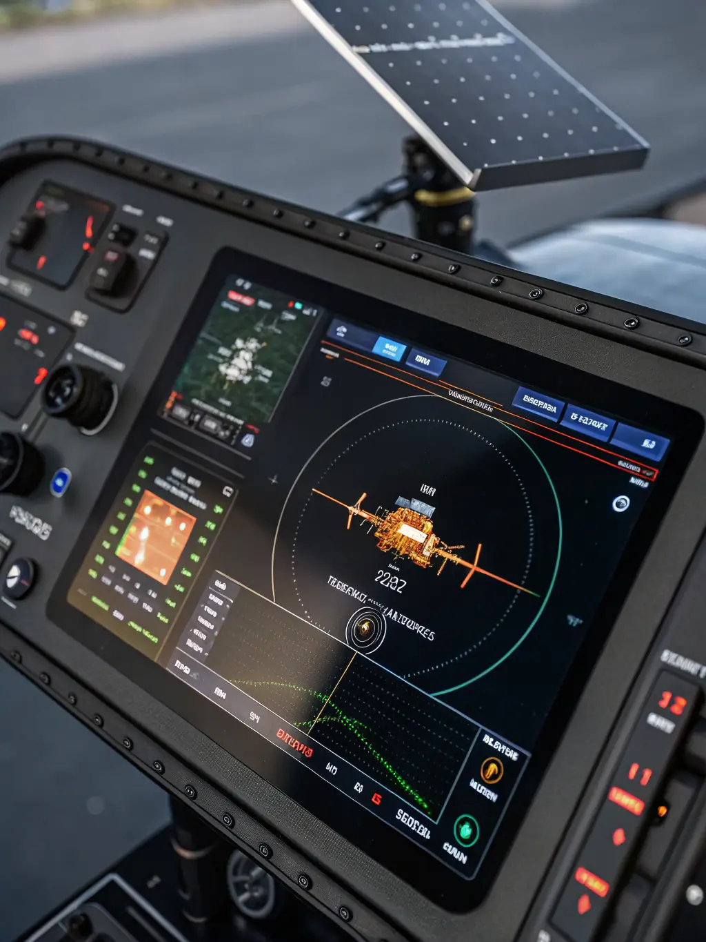 A visual representation of a drone seamlessly integrating with existing military systems, showcasing its compatibility and ease of deployment.